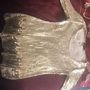Gold Sequin Top